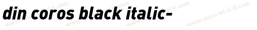 din coros black italic字体转换
